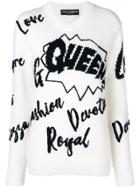 Dolce & Gabbana Slogan Knitted Jumper - White