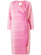 Agnona Wrap Coat - Pink & Purple