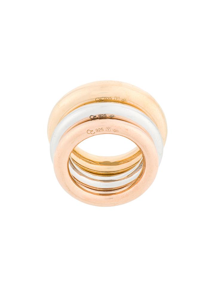 Charlotte Chesnais Brahma Set Of Rings - Metallic