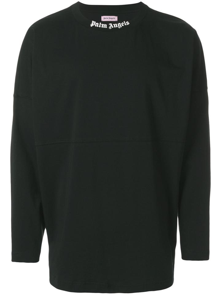 Palm Angels Long Sleeved Logo T-shirt - Grey