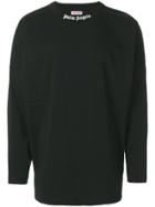 Palm Angels Long Sleeved Logo T-shirt - Grey