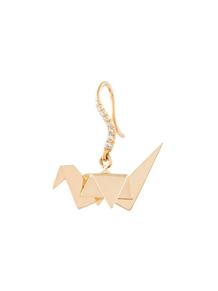 Aurelie Bidermann 'origami' Diamond Earring, Women's, Metallic