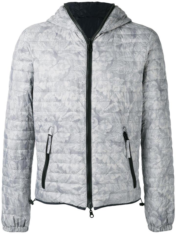Duvetica - Floral-print Quilted Jacket - Men - Feather Down/polyamide - 48, Grey, Feather Down/polyamide