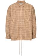 Monkey Time Checked Collared Jacket - Brown