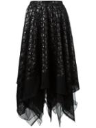 Marc Le Bihan Sequined Skirt, Women's, Size: 40, Black, Polyester/polyamide