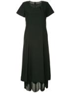 Comme Des Garçons Vintage Raw Edges Midi Dress - Black