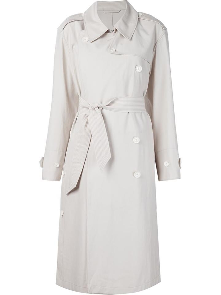 Lemaire Belted Trench Coat, Women's, Size: 36, Nude/neutrals, Cotton