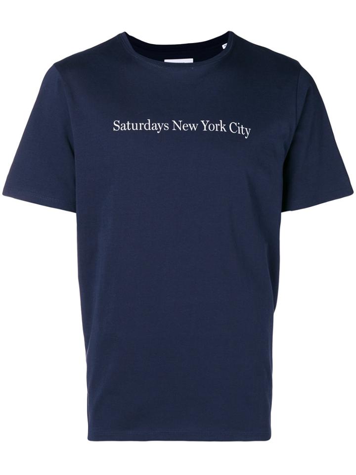 Saturdays Nyc Printed T-shirt - Blue