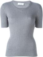 Courrèges 'ml03' Top, Women's, Size: 3, Grey, Cotton/cashmere