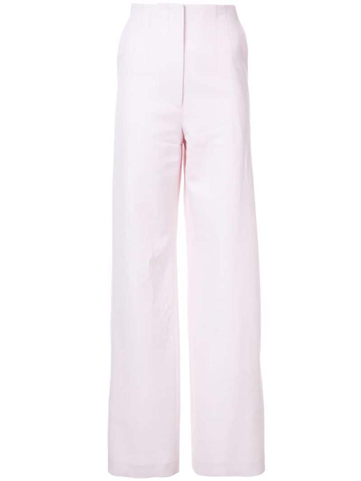 Proenza Schouler Wide Leg Wool Pants - Pink