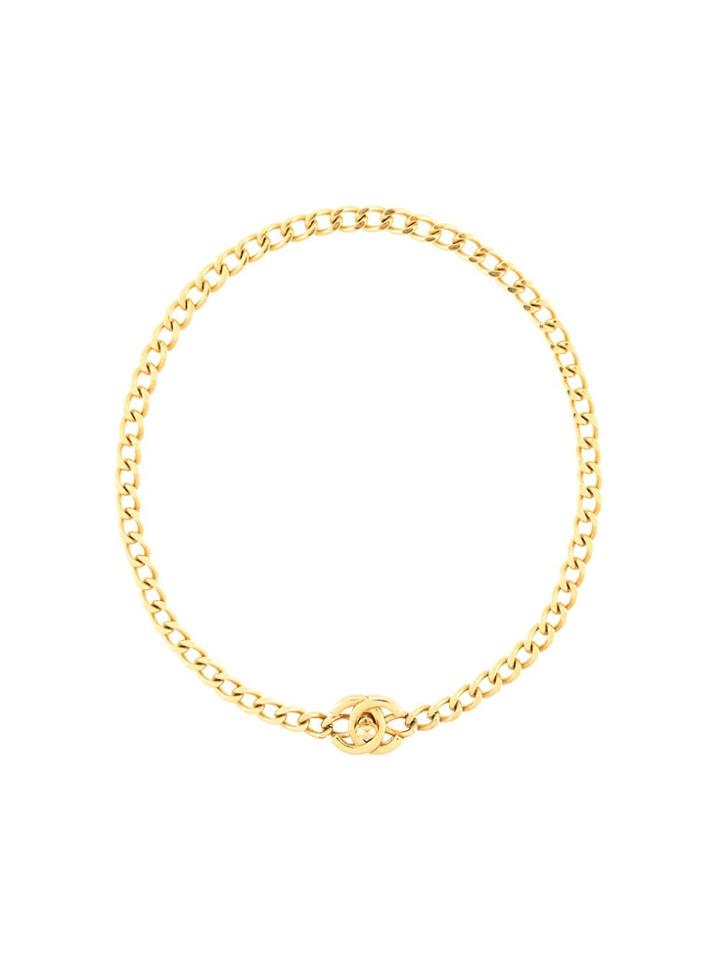 Chanel Pre-owned Cc Turn-lock Necklace - Gold