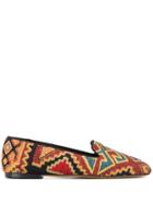 Etro Embroidered Slippers - Brown