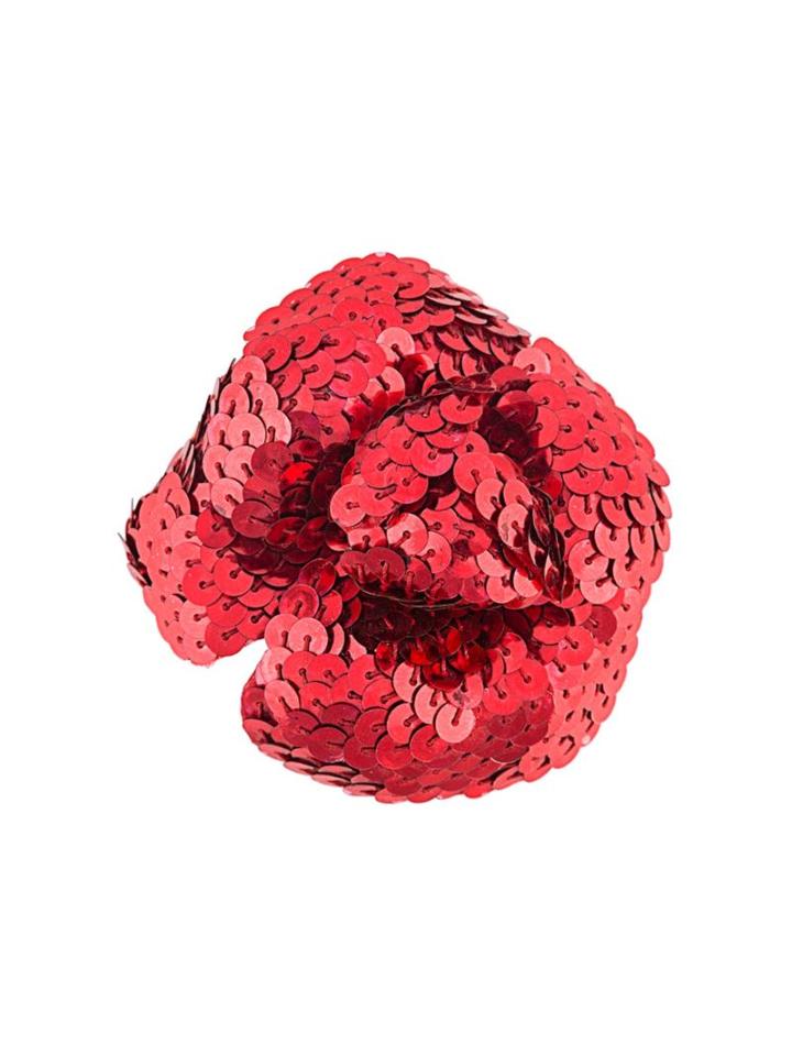 Chanel Vintage Sequin Camellia Brooch