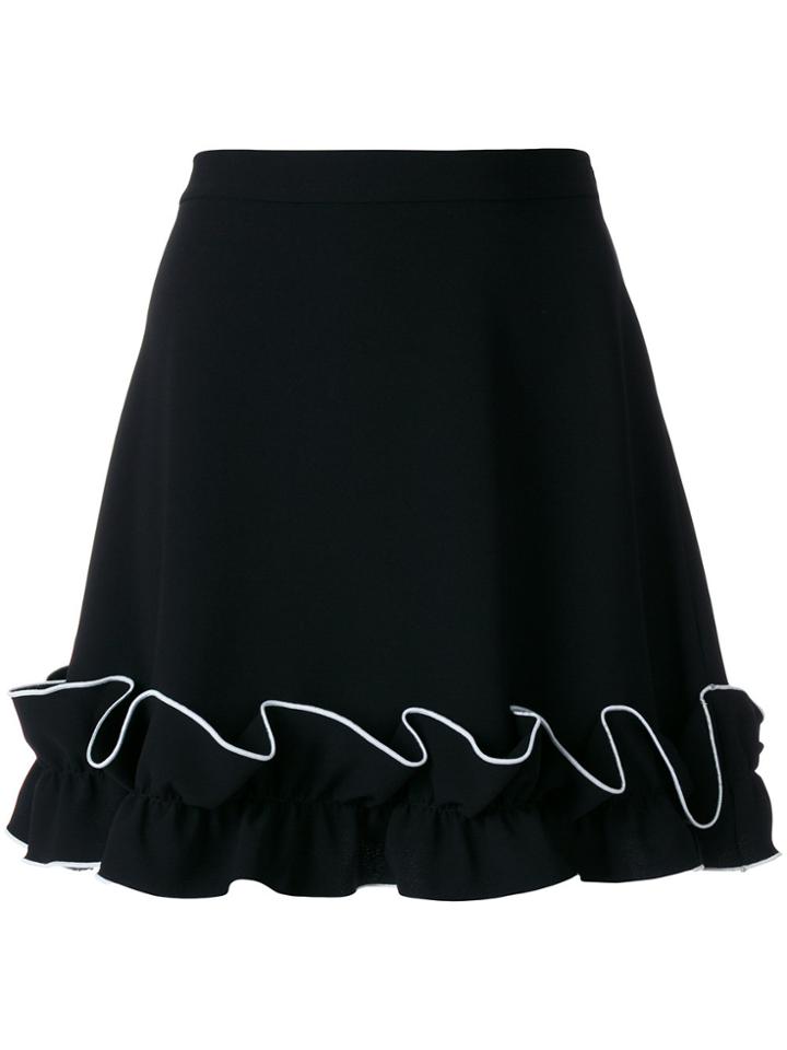 Boutique Moschino Frill Hem Skirt - Black