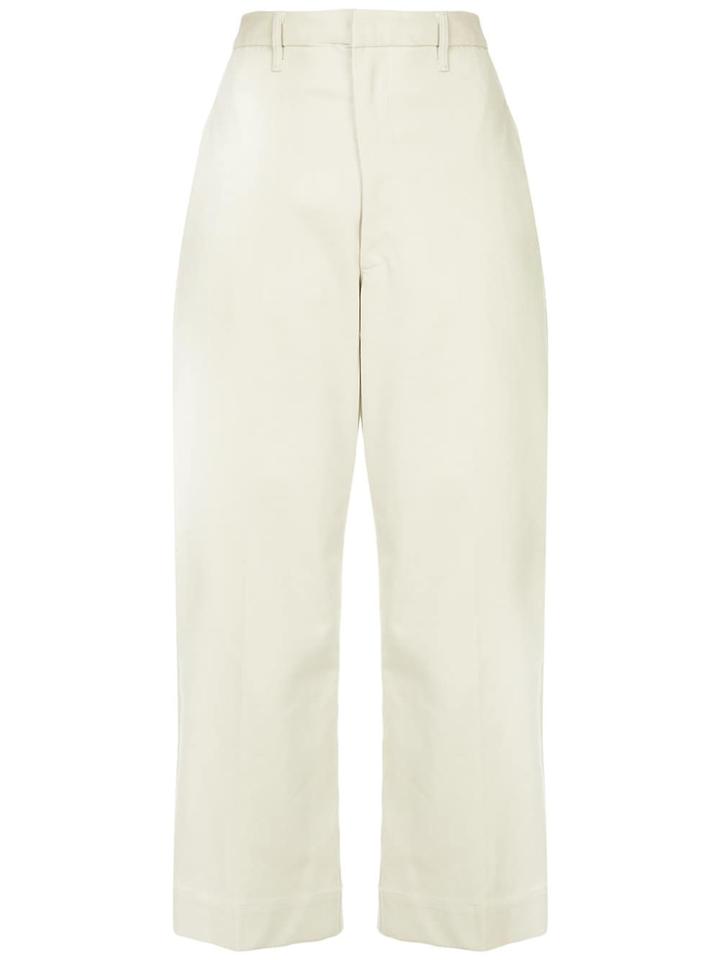 Bassike Cropped Tailored Trousers - Neutrals