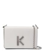 Kenzo K Plaque Shoulder Bag - White