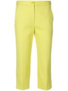 Boutique Moschino Cropped Tailored Trousers - Yellow & Orange