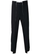Comme Des Garçons Homme Plus Asymmetric Cropped Trousers, Men's, Size: Large, Blue, Wool