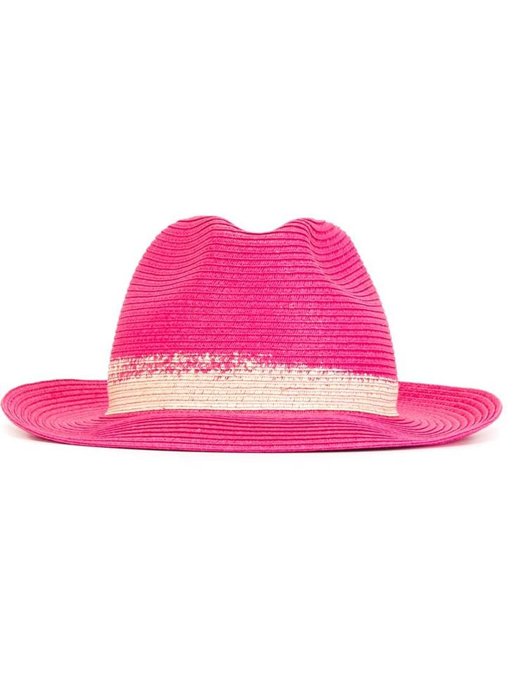 Etro Colour Block Hat, Men's, Size: M, Pink/purple, Paper/cotton/viscose