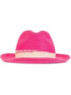 Etro Colour Block Hat, Men's, Size: M, Pink/purple, Paper/cotton/viscose