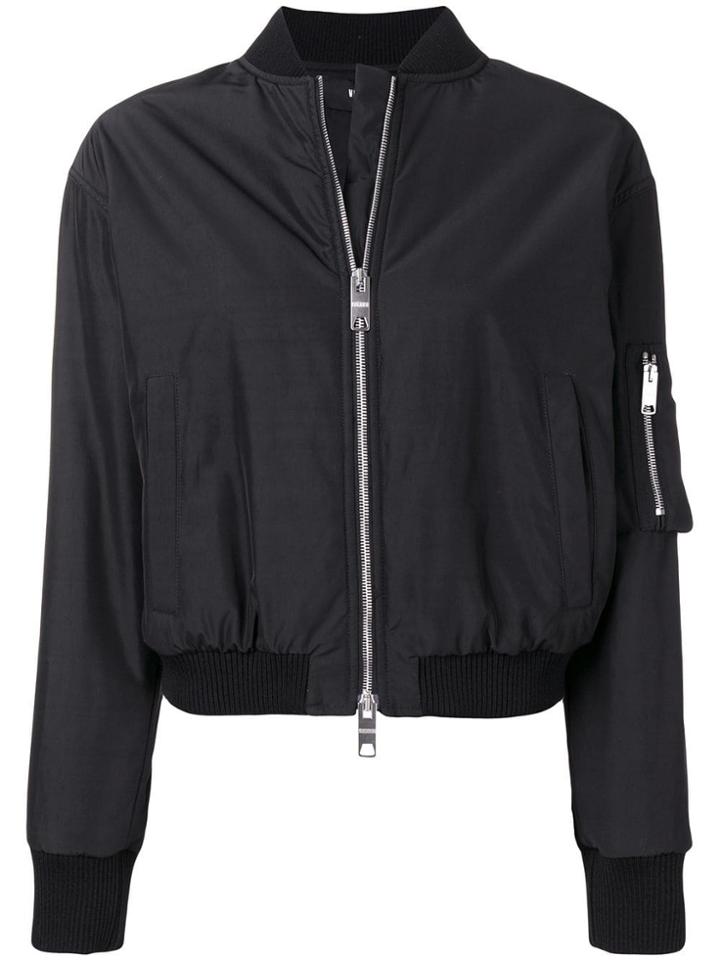 Versus Embroidered Lion Bomber Jacket - Black