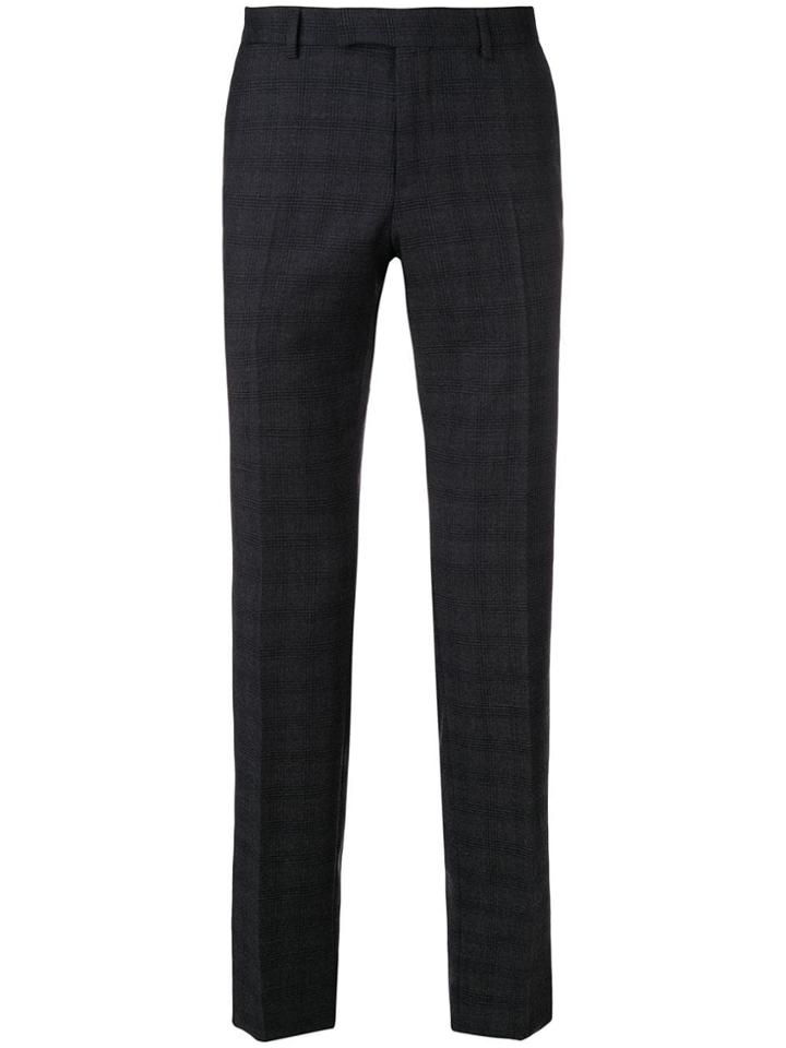 Z Zegna Patterned Tailored Trousers - Grey