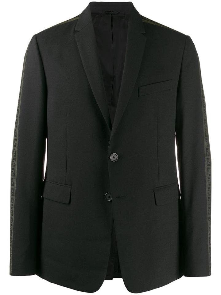 Fendi Ff Logo Blazer - Black