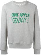 Ami Alexandre Mattiussi One Apple A Day Sweatshirt, Men's, Size: Medium, Grey, Cotton