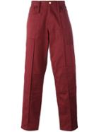 Liam Hodges Patch Detail Jeans, Men's, Size: 30, Red, Cotton