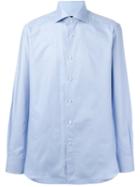Ermenegildo Zegna Plain Shirt, Men's, Size: 40, Blue, Cotton
