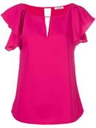 P.a.r.o.s.h. Curtain Sleeve Top - Pink & Purple