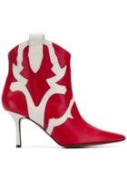 Marc Ellis Western Ankle Boots - Red