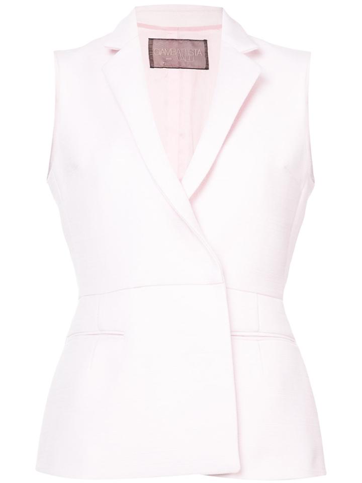 Giambattista Valli Sleeveless Crossover Blouse - Pink & Purple