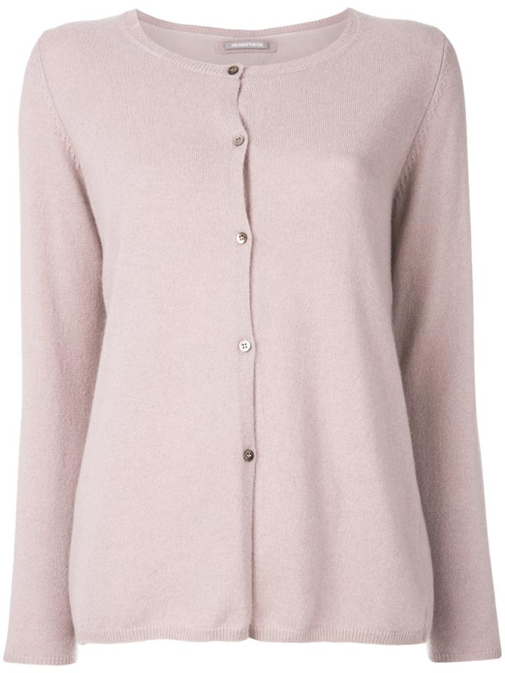Hemisphere Round Neck Cardigan - Pink & Purple