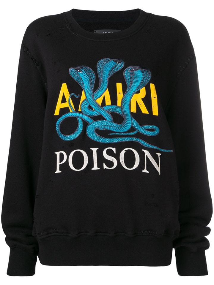 Amiri Logo Print Sweatshirt - Black