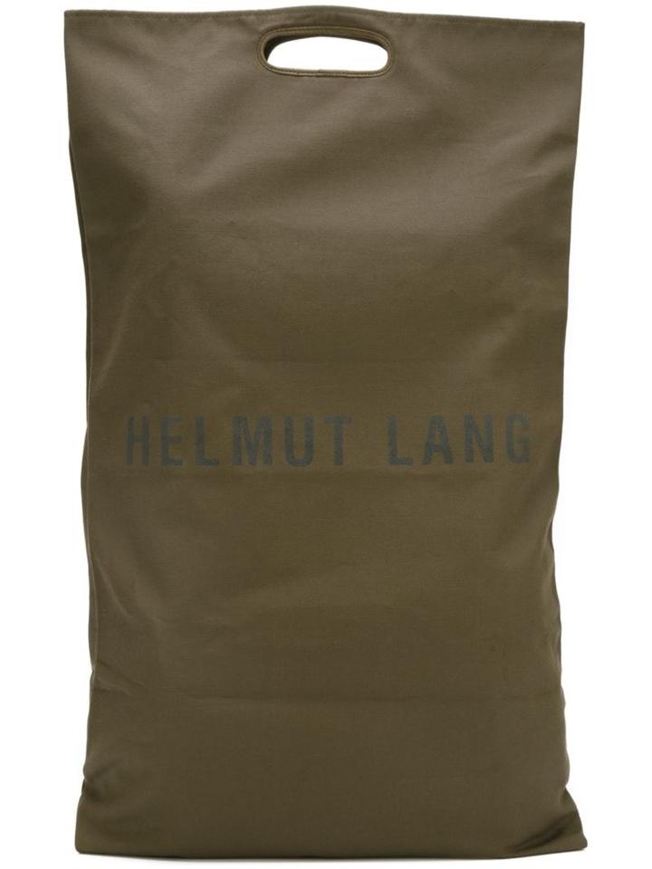Helmut Lang Vintage Oversized Logo Tote, Adult Unisex, Green