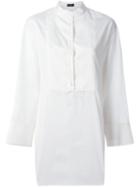 Joseph Bib Detail Shirt, Women's, Size: 42, White, Silk