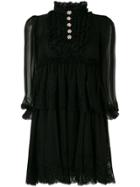 Dolce & Gabbana Crystal Button Dress - Black