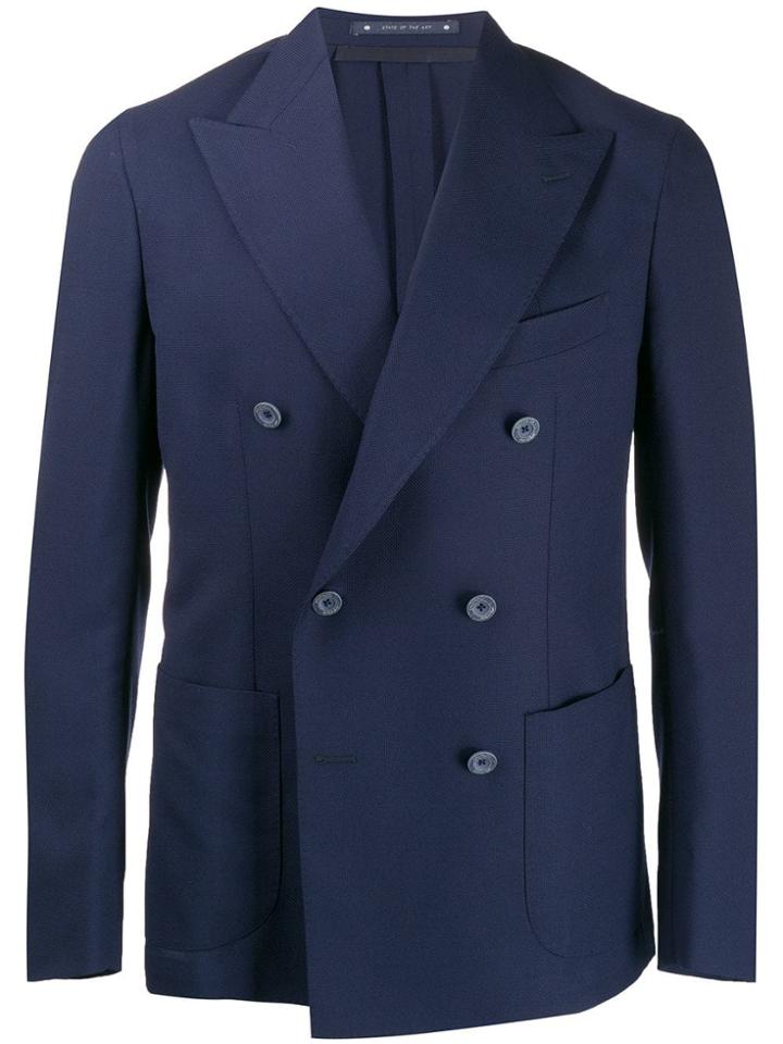 Bagnoli Sartoria Napoli Double Breasted Blazer - Blue