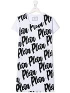 Philipp Plein Junior Logo T-shirt Dress - White