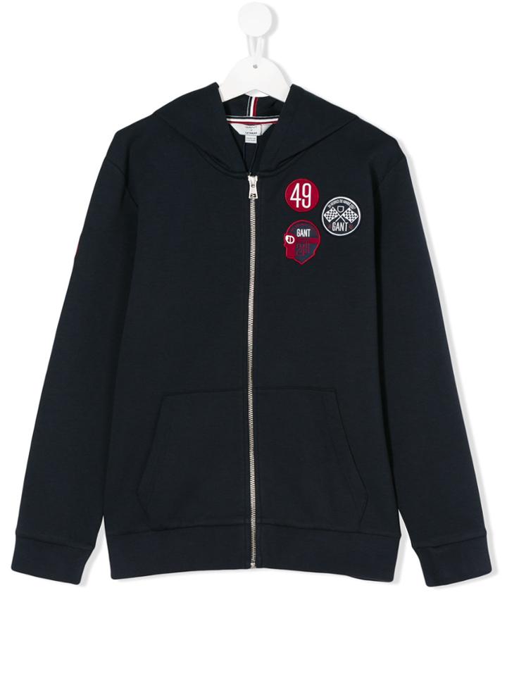 Gant Kids Patches Hoodie - Blue