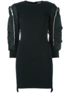 Dsquared2 Zip Sleeve Dress, Women's, Size: Small, Black, Polyamide/polyester/polyurethane/virgin Wool