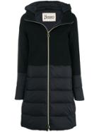 Herno Hooded Zipped Coat - Black