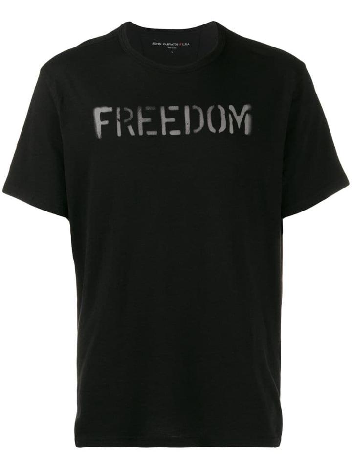 John Varvatos Star Usa Printed Freedom T-shirt - Black