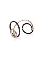 Gaelle Khouri Contortion Black Diamond Ring - Metallic