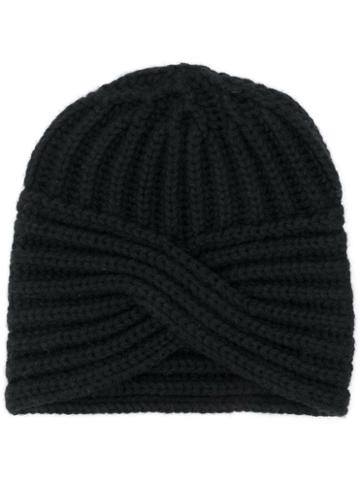 Fine Edge Turban-style Hat - Black