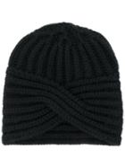 Fine Edge Turban-style Hat - Black