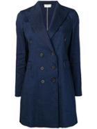 Kiltie Double Breasted Coat - Blue