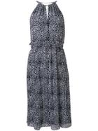 Michael Michael Kors Printed Halter Dress - Black