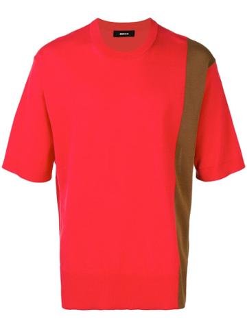 Cabane De Zucca Short Sleeved Knitted Top - Red
